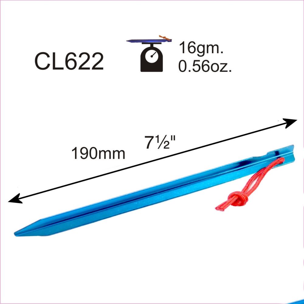 Pack of 6 x CL622 Clamcleat® alloy Y section Tent Peg.