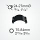 Clamcleat® CL077 clamp holds the CL244 cleat onto booms & tubes of 24 - 27mm (1