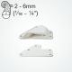 Clamcleat® CL233+P Sail line cleat with Backplate