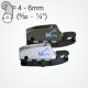 Clamcleat® CL826-11/S2 Aero cleat. Rig with 4:1 advantage
