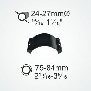 Clamcleat® CL077 clamp holds the CL244 cleat onto booms & tubes of 24 - 27mm (1