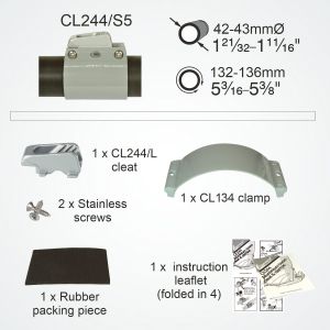 Clamcleat® CL244/S5 pack contents
