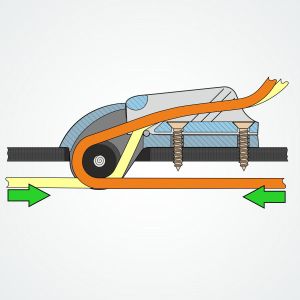 Clamcleat® CL835 sheave plate fitted with cleat